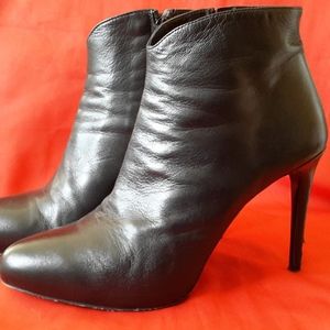 Fiori Francesi Black Soft Leather Booties Size 40